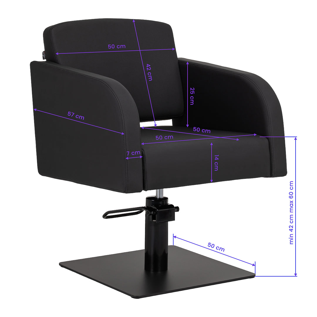 Fauteuil de Coiffeur Gabbiano Elda Noir-Noir