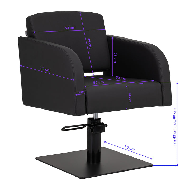 Fauteuil de Coiffeur Gabbiano Elda Noir-Noir