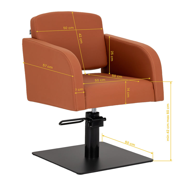 Fauteuil de Coiffeur Gabbiano Elda Marron-Noir