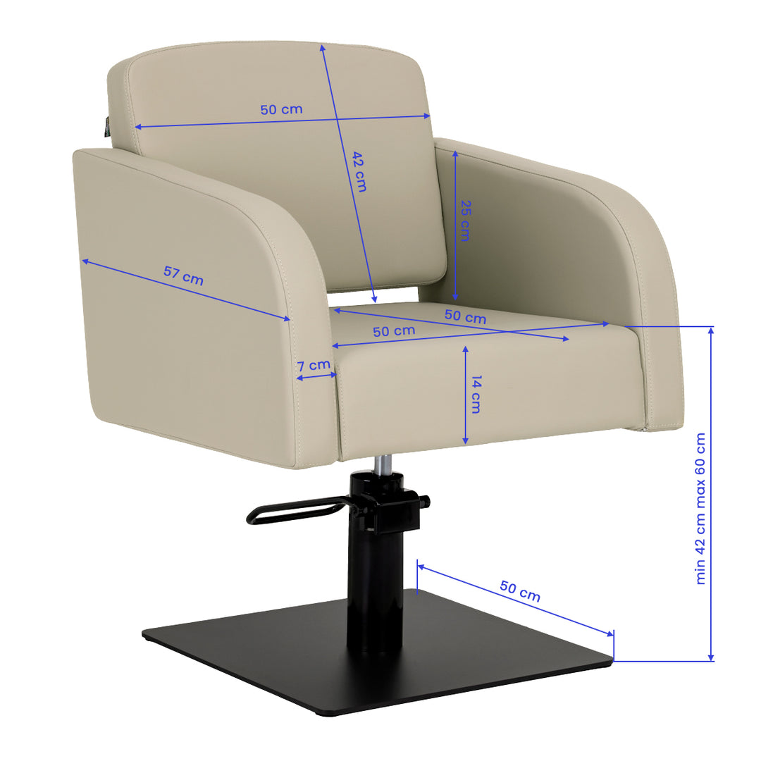 Fauteuil de Coiffeur Gabbiano Elda Beige-Noir