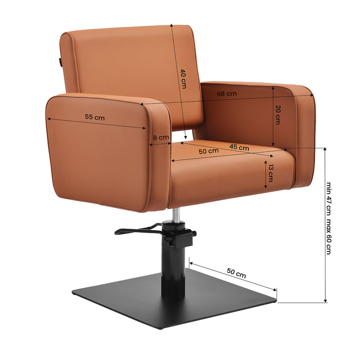 Fauteuil de Coiffeur Gabbiano Bilbao Marron-Noir