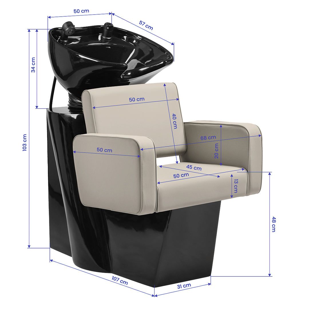 Bac Coiffeur Gabbiano Bilbao Beige - image 10