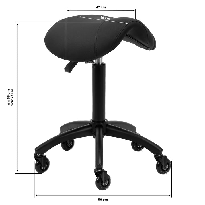 Tabouret Selle Réglable Gabbiano D032 Noir - image 7