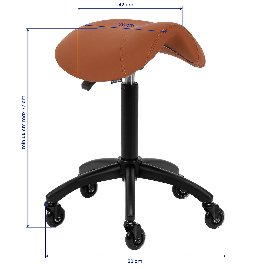 Tabouret Selle Réglable Gabbiano D032 Marron - image 9