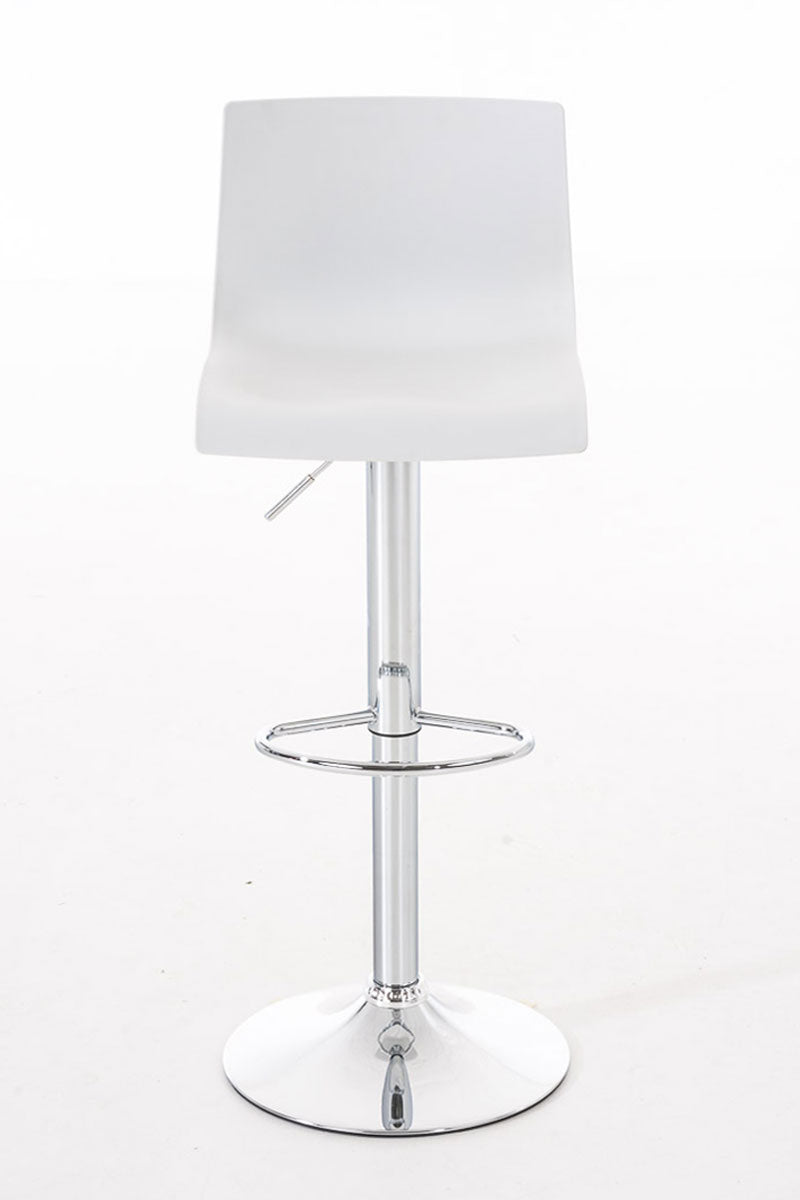 Lot de 2 Tabourets de Bar avec Dossier Réglables Pivotants 105 Plastique Blanc - image 2