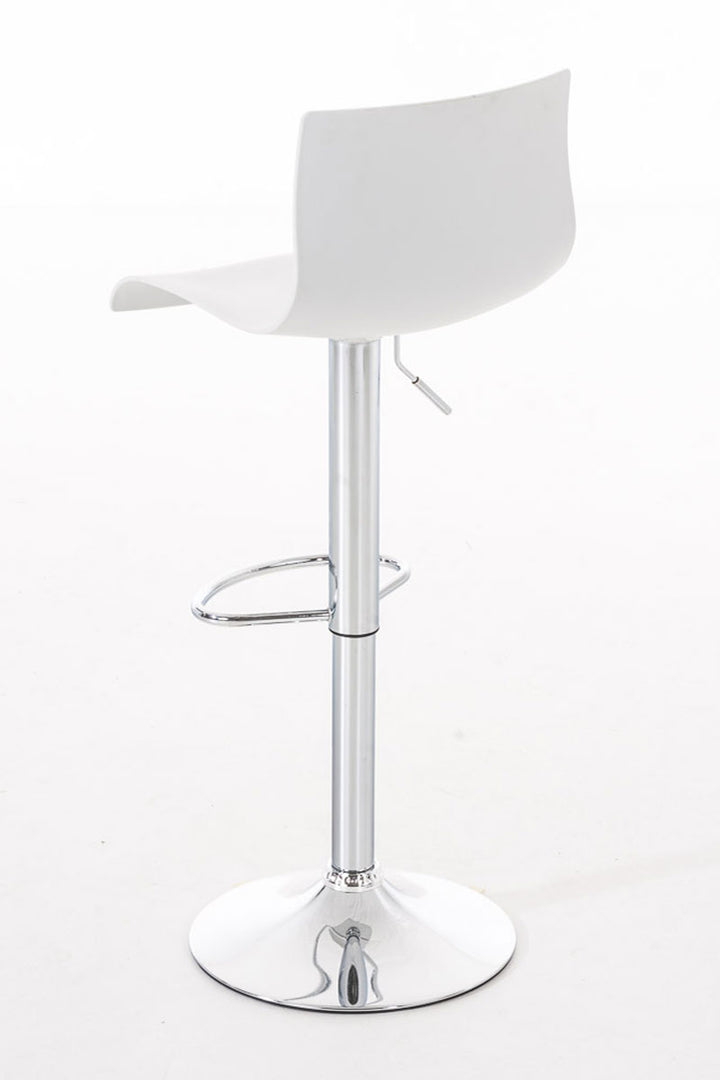 Lot de 2 Tabourets de Bar avec Dossier Réglables Pivotants 105 Plastique Blanc - image 4