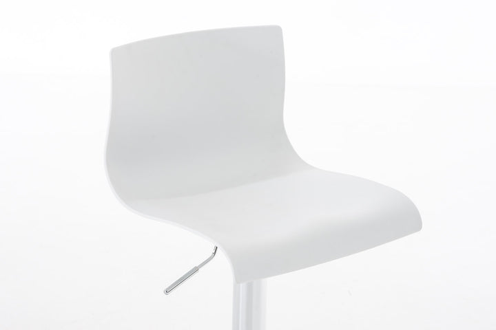 Lot de 2 Tabourets de Bar avec Dossier Réglables Pivotants 105 Plastique Blanc - image 5