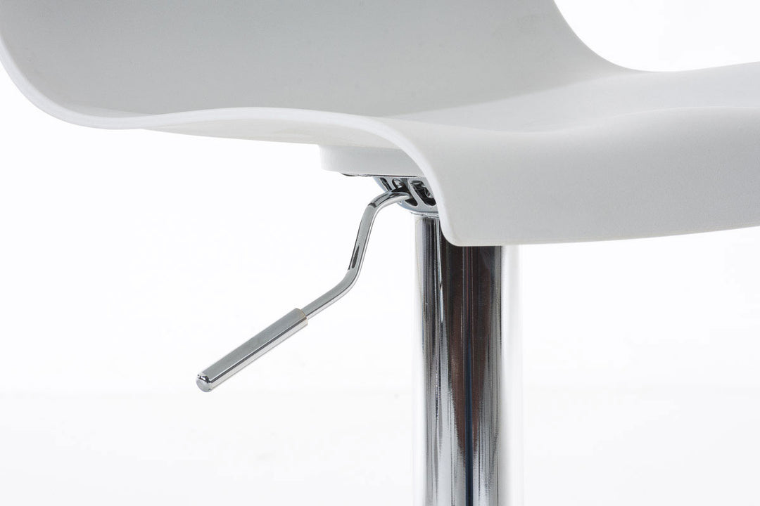 Lot de 2 Tabourets de Bar avec Dossier Réglables Pivotants 105 Plastique Blanc - image 6