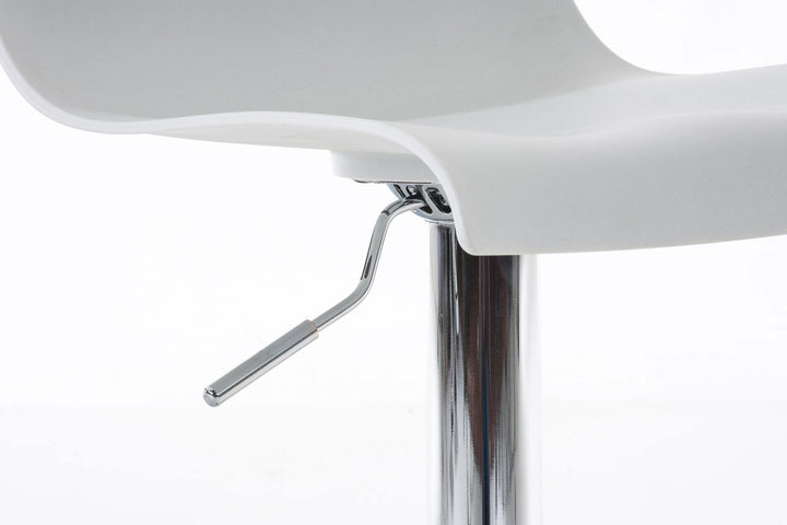Lot de 2 Tabourets de Bar avec Dossier Réglables Pivotants 105 Plastique Blanc - image 6