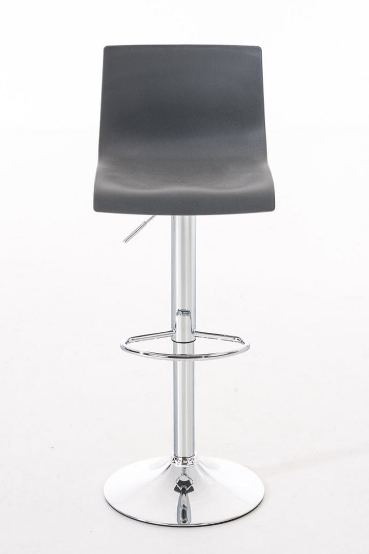 Lot de 2 Tabourets de Bar avec Dossier Réglables Pivotants 105 Plastique Gris - image 2