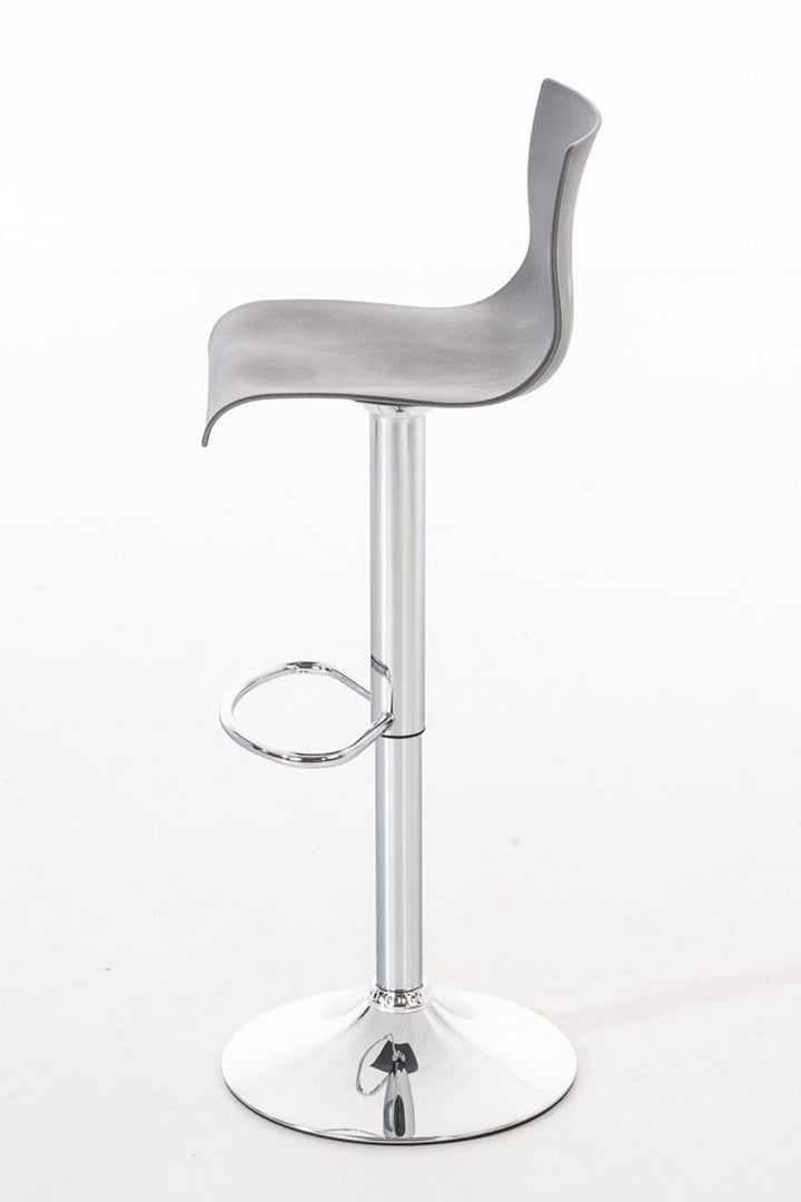 Lot de 2 Tabourets de Bar avec Dossier Réglables Pivotants 105 Plastique Gris - image 3