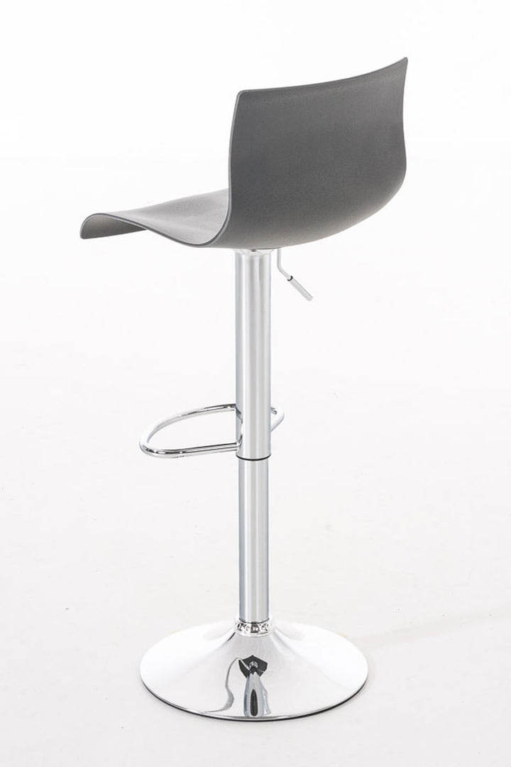Lot de 2 Tabourets de Bar avec Dossier Réglables Pivotants 105 Plastique Gris - image 4