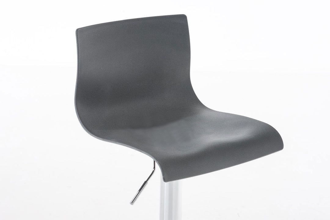 Lot de 2 Tabourets de Bar avec Dossier Réglables Pivotants 105 Plastique Gris - image 5