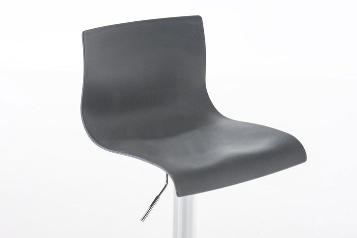 Lot de 2 Tabourets de Bar avec Dossier Réglables Pivotants 105 Plastique Gris - image 5