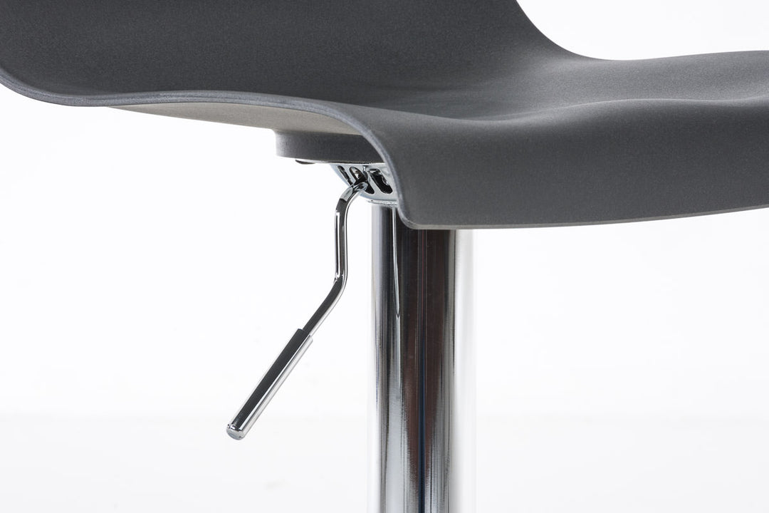 Lot de 2 Tabourets de Bar avec Dossier Réglables Pivotants 105 Plastique Gris - image 6