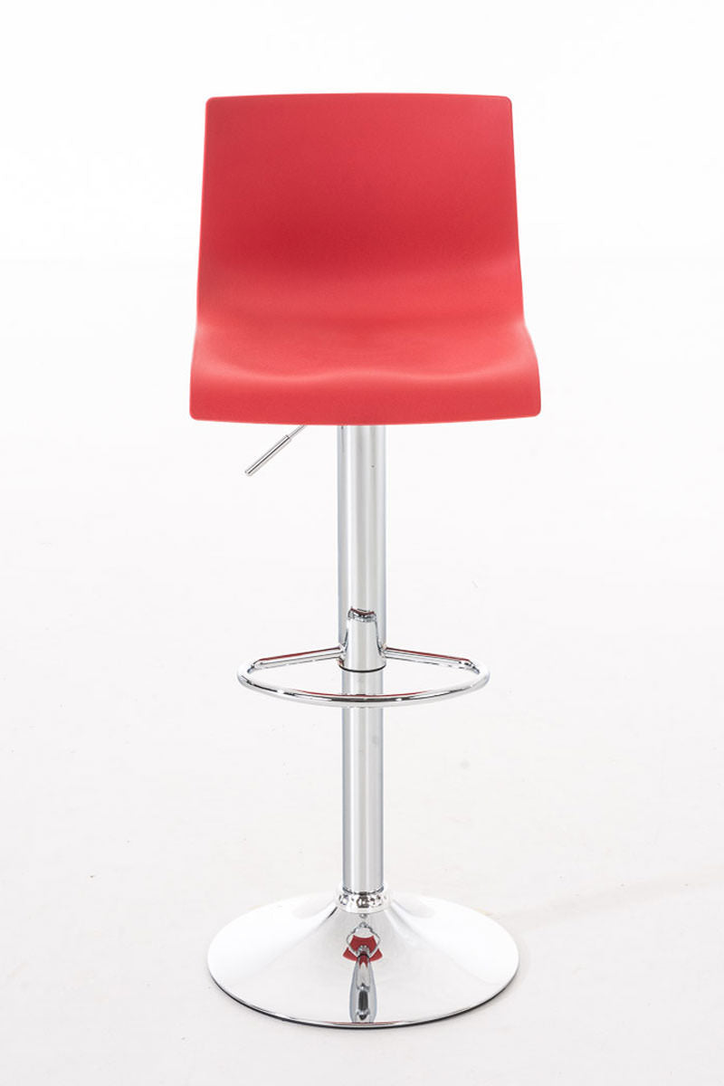 Lot de 2 Tabourets de Bar avec Dossier Réglables Pivotants 105 Plastique Rouge - image 2