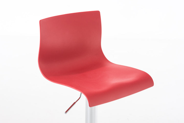 Lot de 2 Tabourets de Bar avec Dossier Réglables Pivotants 105 Plastique Rouge - image 5