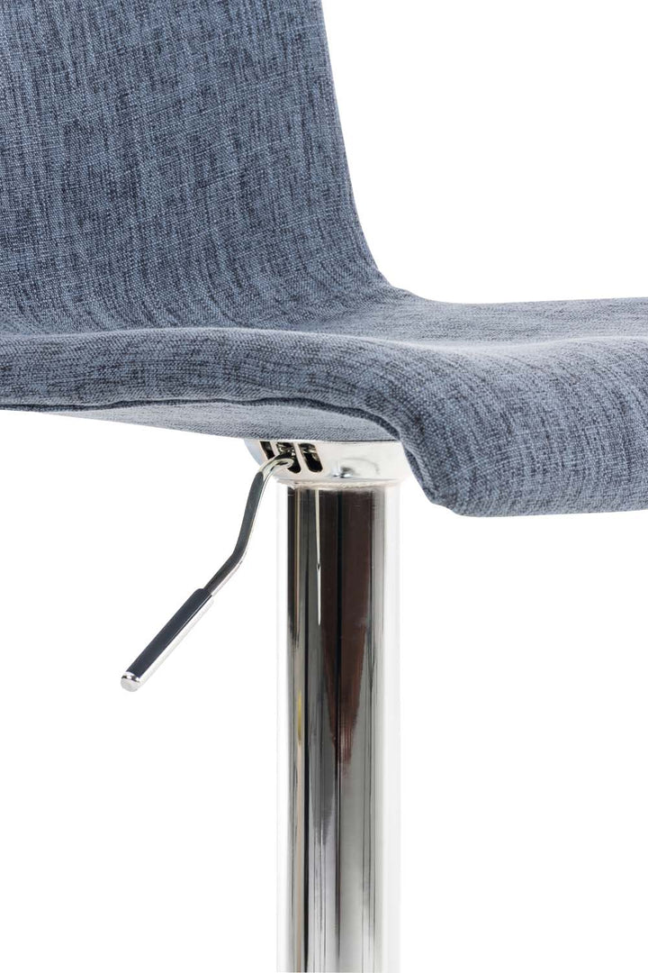 Lot de 2 Tabourets de Bar avec Dossier Réglables Pivotants 105 Tissu Bleu - image 6