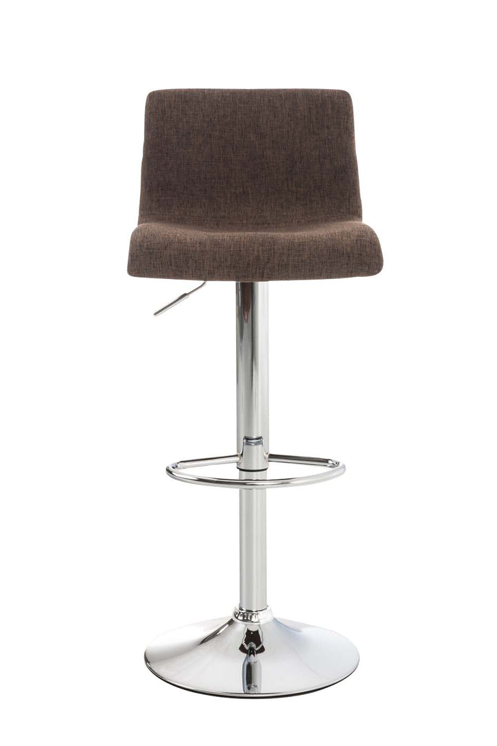 Lot de 2 Tabourets de Bar avec Dossier Réglables Pivotants 105 Tissu Marron - image 2