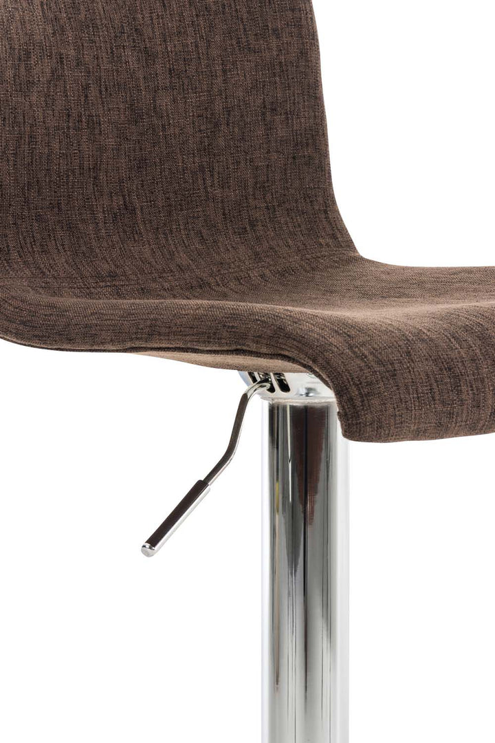 Lot de 2 Tabourets de Bar avec Dossier Réglables Pivotants 105 Tissu Marron - image 6