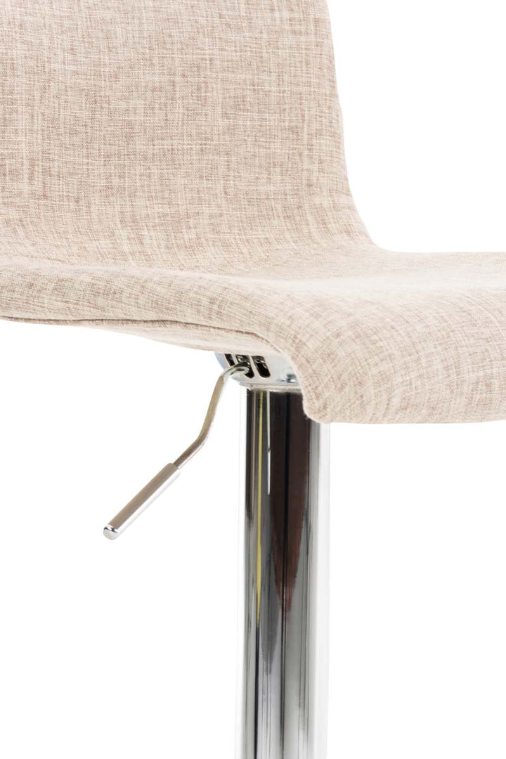 Lot de 2 Tabourets de Bar avec Dossier Réglables Pivotants 105 Tissu Crème - image 6