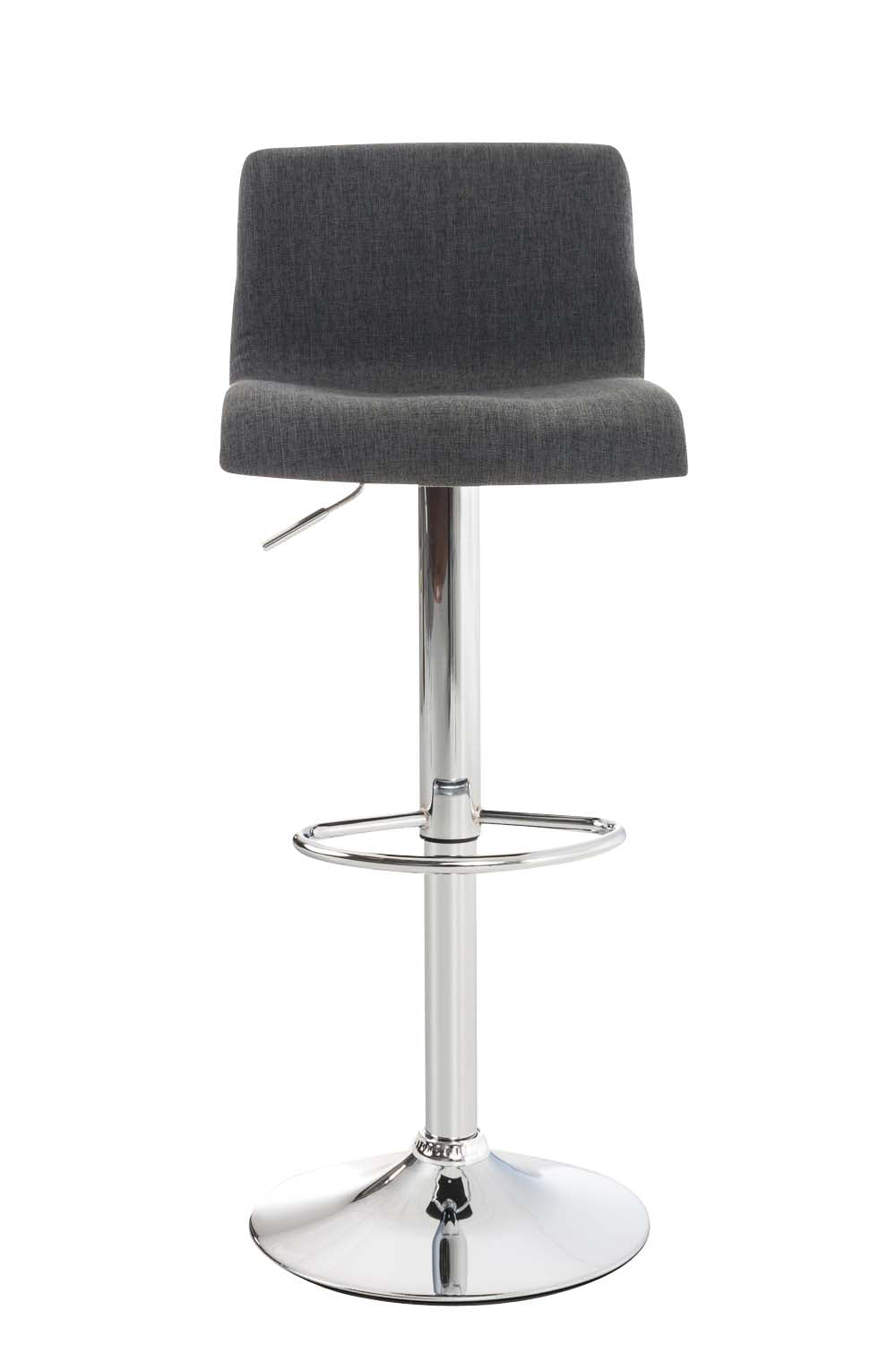 Lot de 2 Tabourets de Bar avec Dossier Réglables Pivotants 105 Tissu Gris foncé - image 2