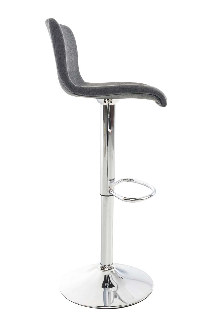 Lot de 2 Tabourets de Bar avec Dossier Réglables Pivotants 105 Tissu Gris foncé - image 3