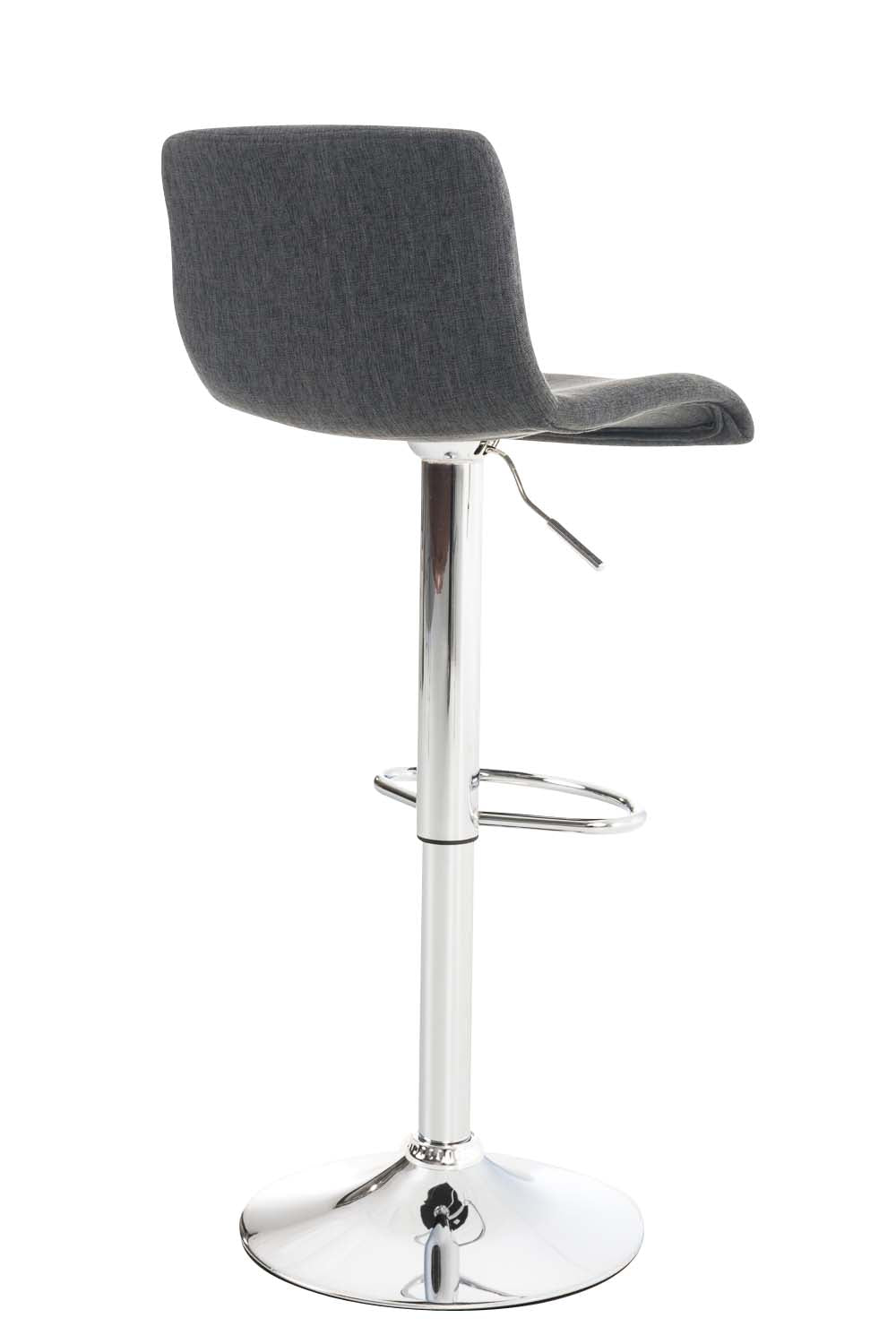 Lot de 2 Tabourets de Bar avec Dossier Réglables Pivotants 105 Tissu Gris foncé - image 4
