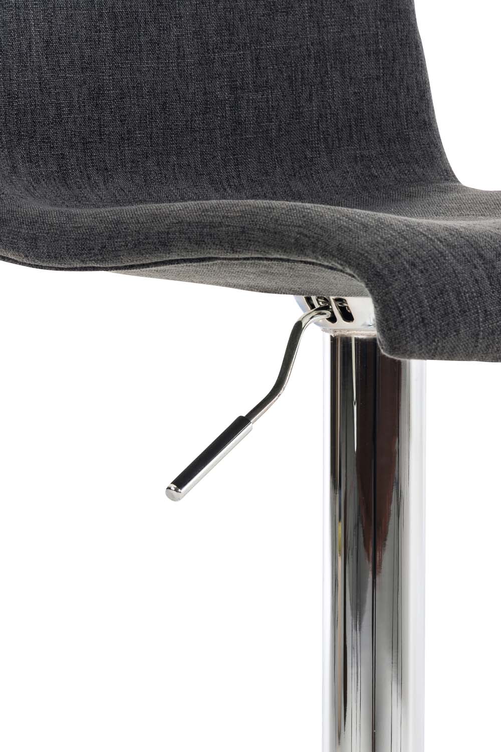 Lot de 2 Tabourets de Bar avec Dossier Réglables Pivotants 105 Tissu Gris foncé - image 5