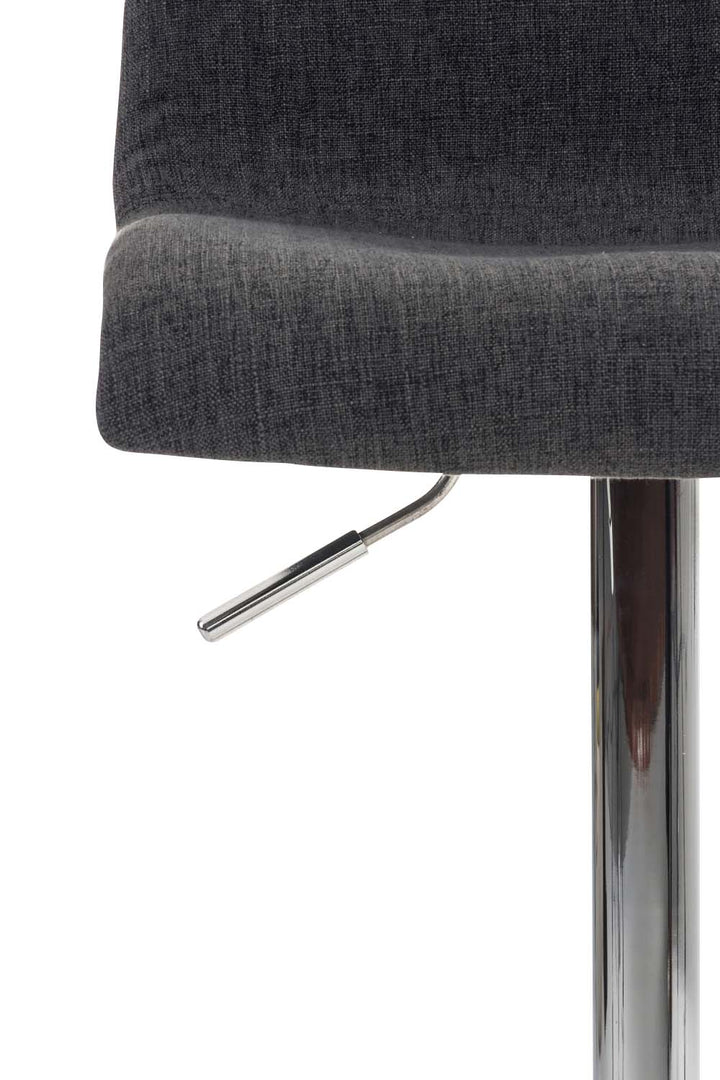 Lot de 2 Tabourets de Bar avec Dossier Réglables Pivotants 105 Tissu Gris foncé - image 6