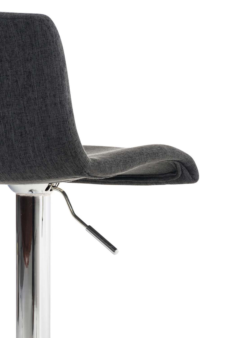 Lot de 2 Tabourets de Bar avec Dossier Réglables Pivotants 105 Tissu Gris foncé - image 7