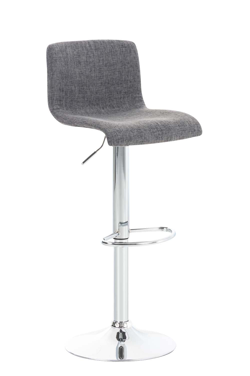 Lot de 2 Tabourets de Bar avec Dossier Réglables Pivotants 105 Tissu Gris clair - image 2