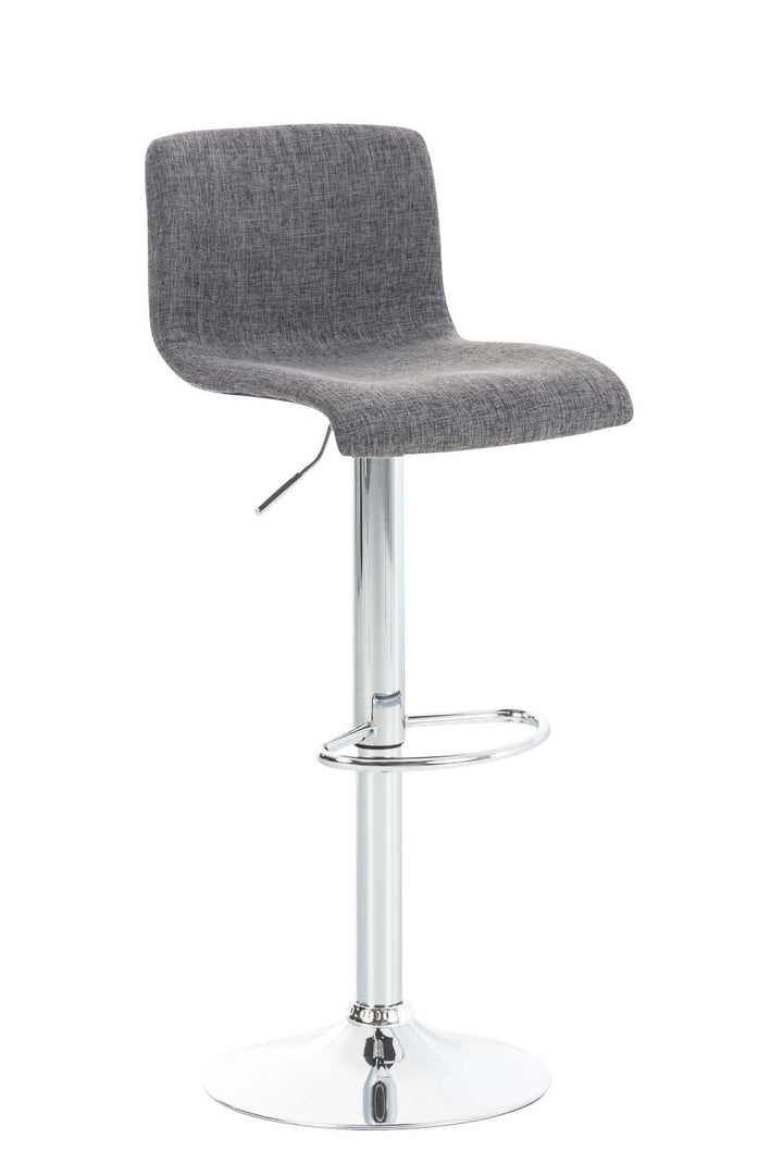Lot de 2 Tabourets de Bar avec Dossier Réglables Pivotants 105 Tissu Gris clair - image 2
