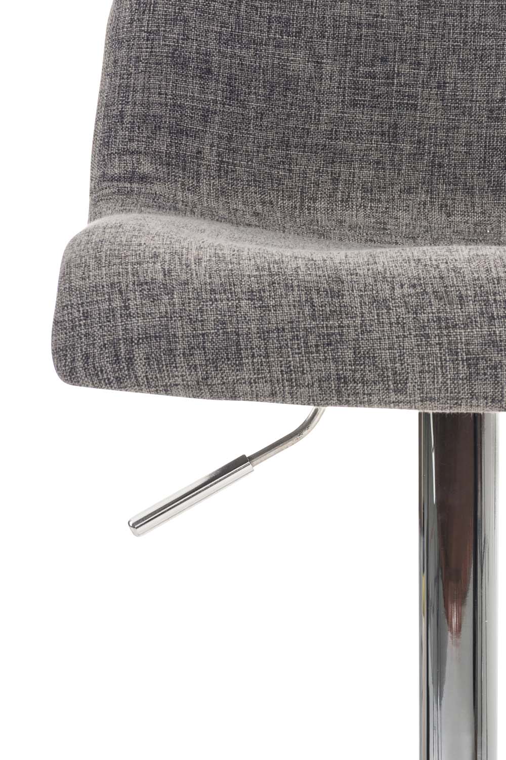 Lot de 2 Tabourets de Bar avec Dossier Réglables Pivotants 105 Tissu Gris clair - image 6