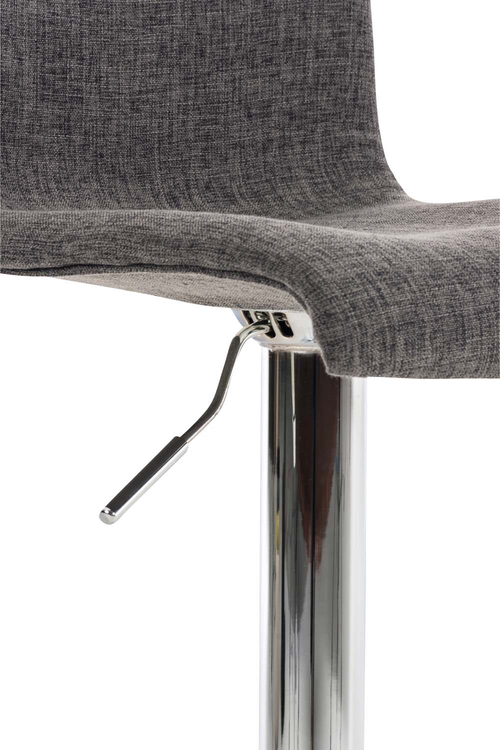 Lot de 2 Tabourets de Bar avec Dossier Réglables Pivotants 105 Tissu Gris clair - image 7