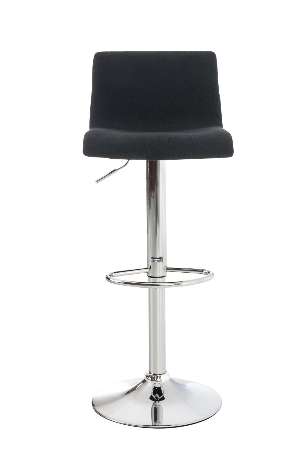 Lot de 2 Tabourets de Bar avec Dossier Réglables Pivotants 105 Tissu Noir - image 2