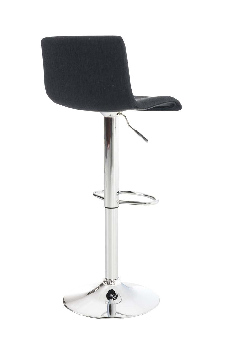 Lot de 2 Tabourets de Bar avec Dossier Réglables Pivotants 105 Tissu Noir - image 4