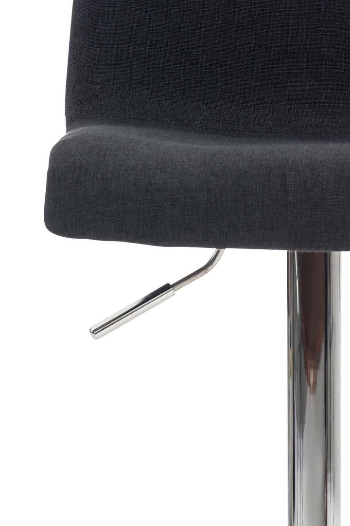 Lot de 2 Tabourets de Bar avec Dossier Réglables Pivotants 105 Tissu Noir - image 5