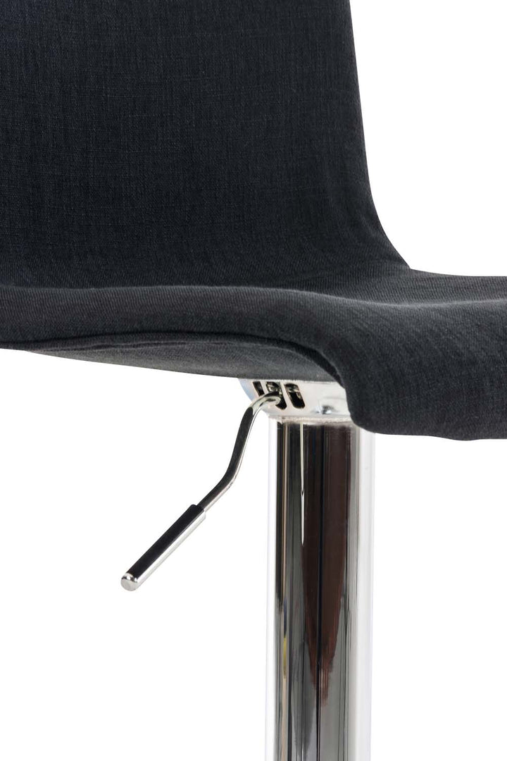 Lot de 2 Tabourets de Bar avec Dossier Réglables Pivotants 105 Tissu Noir - image 6