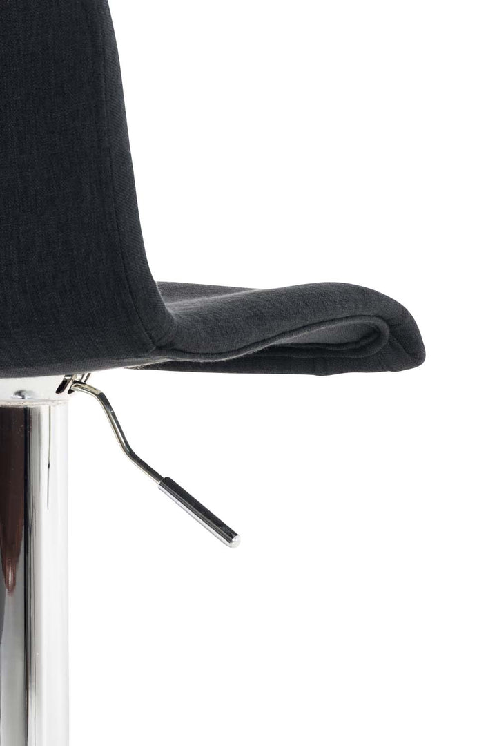 Lot de 2 Tabourets de Bar avec Dossier Réglables Pivotants 105 Tissu Noir - image 7