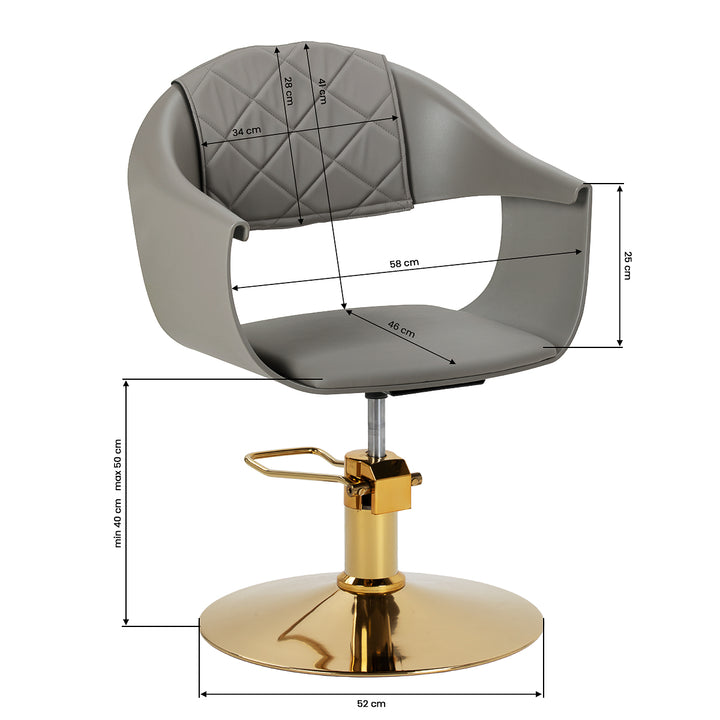 Fauteuil de Coiffeur Hair System Halo Gris - image 8
