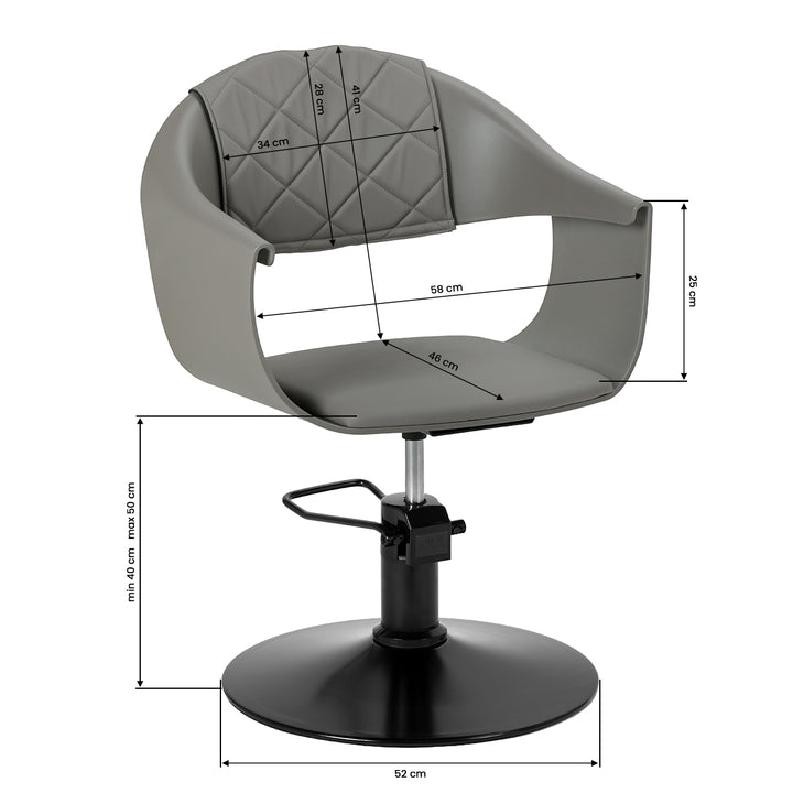 Fauteuil de Coiffeur Hair System Halo Grey Gris - image 8