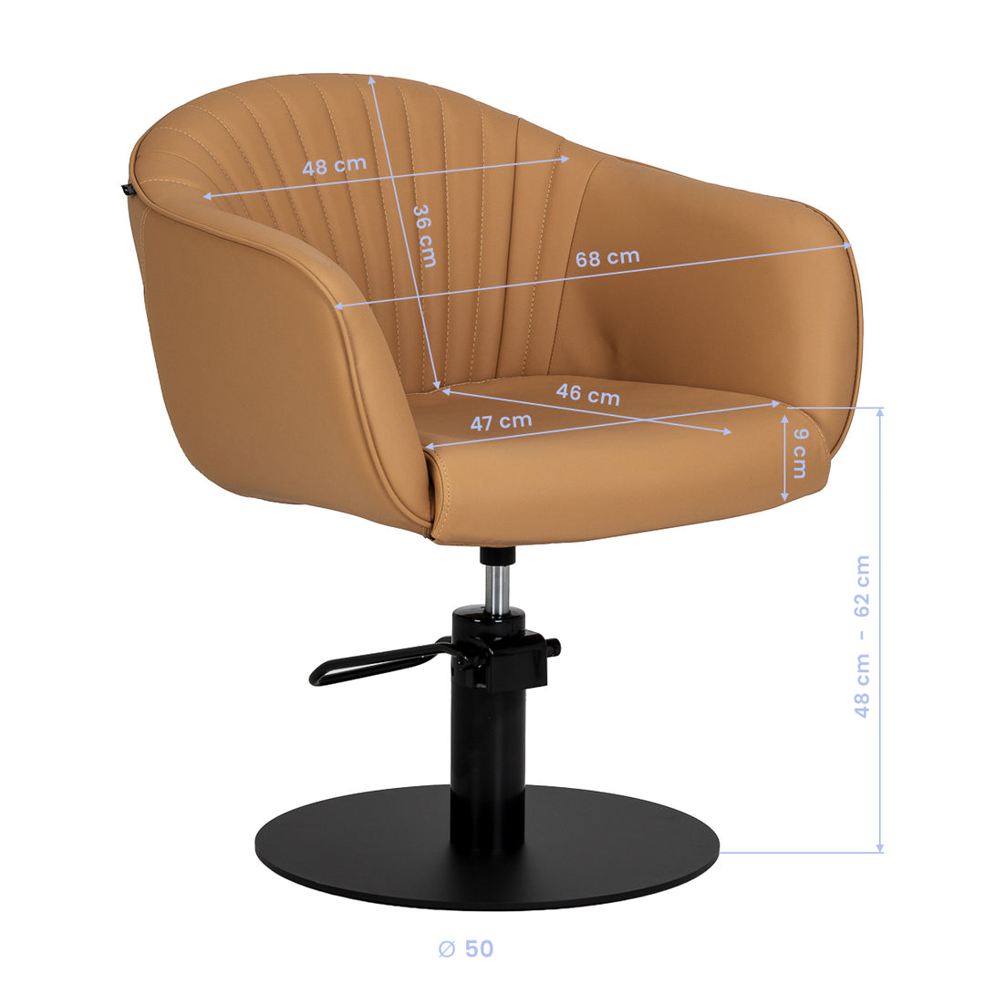 Fauteuil de Coiffeur Gabbiano Copenhagen Caramel - image 10