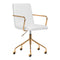 Fauteuil de Salon avec Accoudoirs QS-OF211G Or-Crème