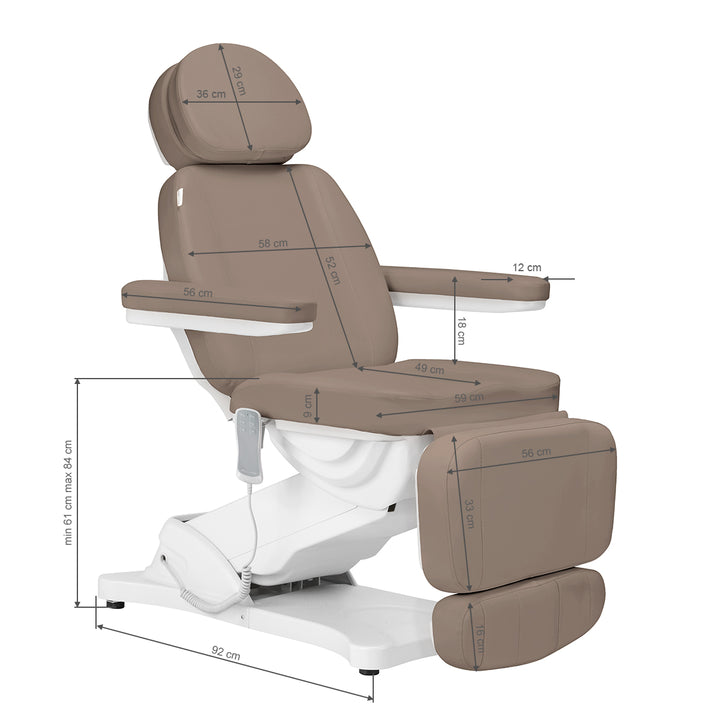 Fauteuil Esthétique Électrique Classic 3 Moteurs Brun - image 20