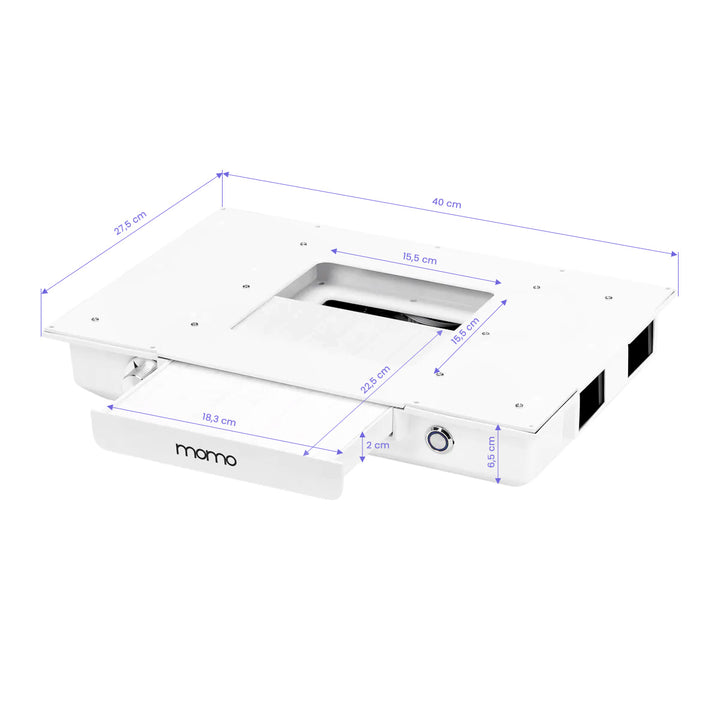 Table Manucure Momo 05 Noir-Blanc avec Aspirateur - image 16