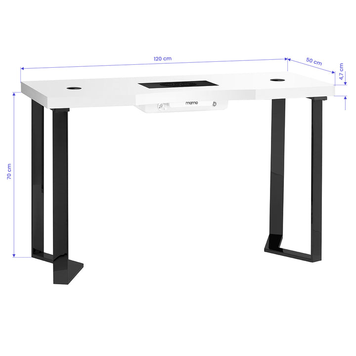 Table Manucure Momo 05 Noir-Blanc avec Aspirateur - image 17