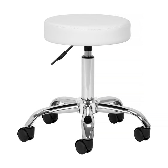 Tabouret à Roulettes AM-310v Blanc