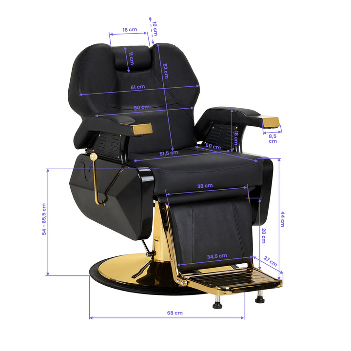 Fauteuil Barbier Hair System New York Noir-Or - image 12
