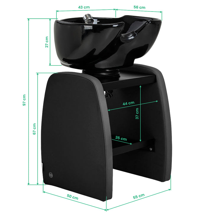 Bac Coiffeur Omega Aqualina Noir - image 17